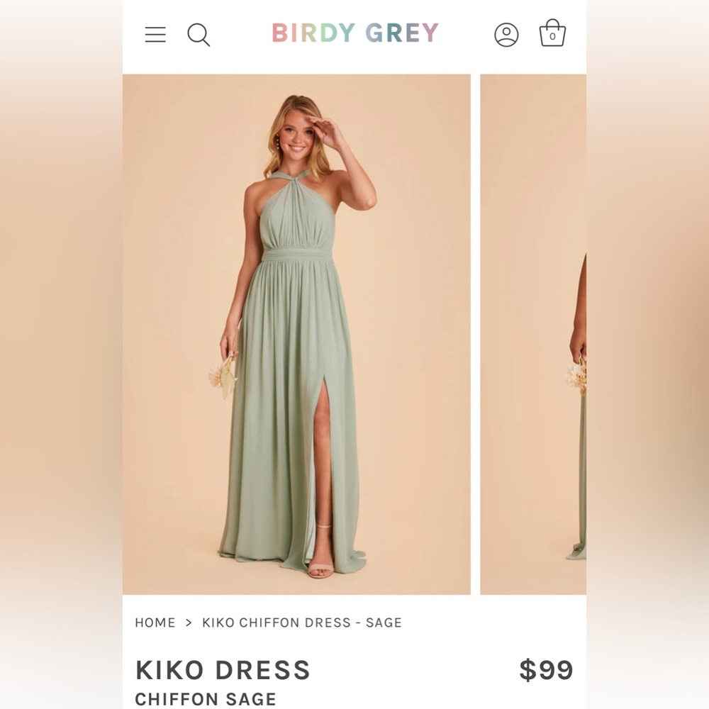 Kiko Chiffon Sage Dress